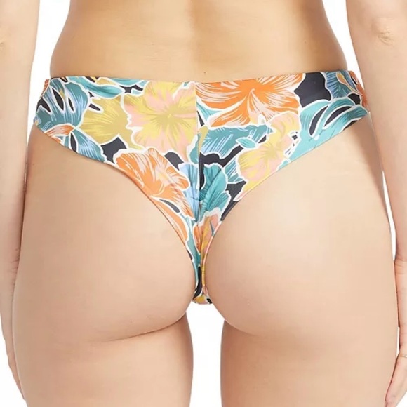 Volcom Orange and Yellow Bikini with Tropical Floral Design - Picture 3 of 6